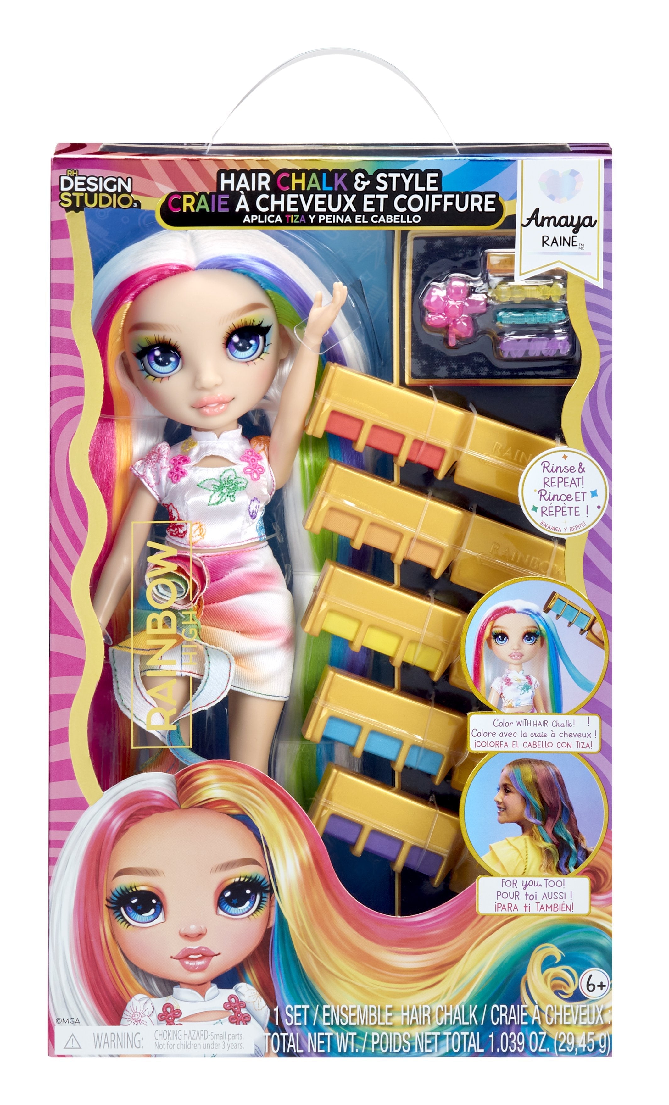 EAN 0035051526780 - Rainbow High Hair Chalk & Style Doll- Amaya (Rainbow) imagen 14
