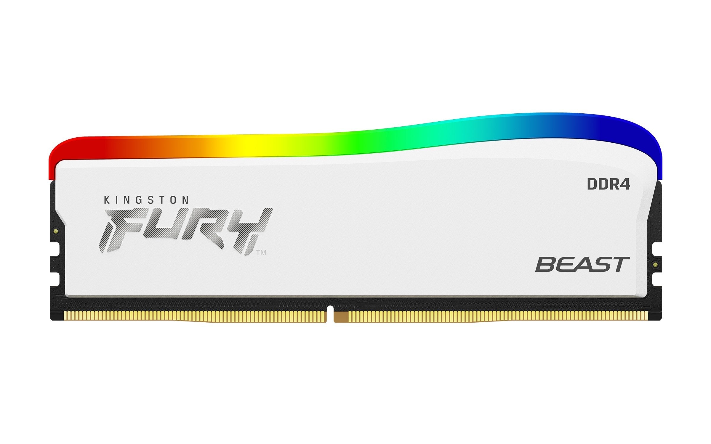 Memoria Kingston Fury Beast Rgb Blanco 8gb 1x8gb 3600mhz Ddr4 Cl17 Kf436c17bwa/8