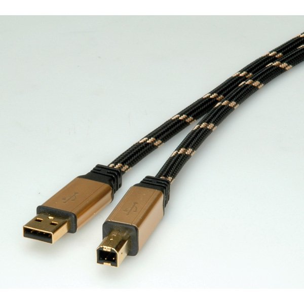Cable Roline Gold Usb 2.0 Typ A-B 3,0m