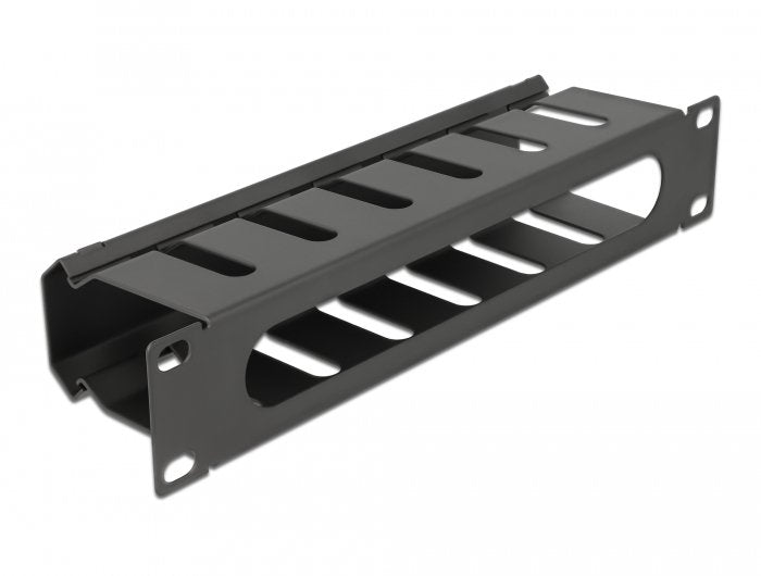 Delock 66843 Panel De Gestión De Cables De 10? Con Apertura 1u Negro