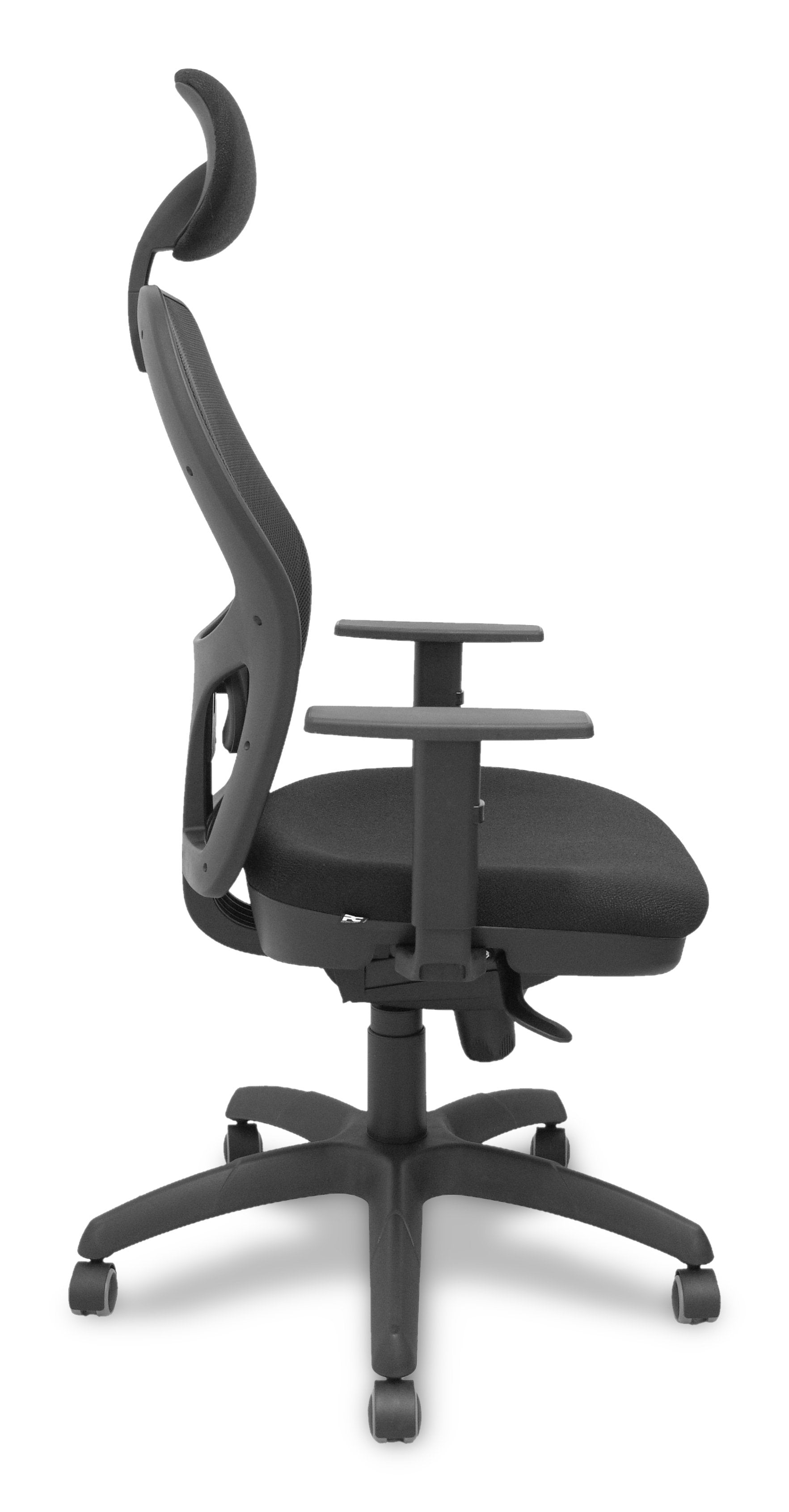 Silla Jorquera Malla Negra Asiento Bali Negro Con