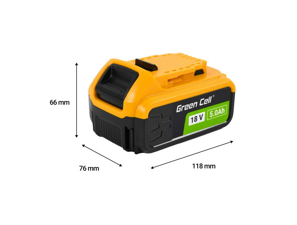 Green Cell Power Tools Battery Dewalt Xr 18v 5ah Xr Dcb184