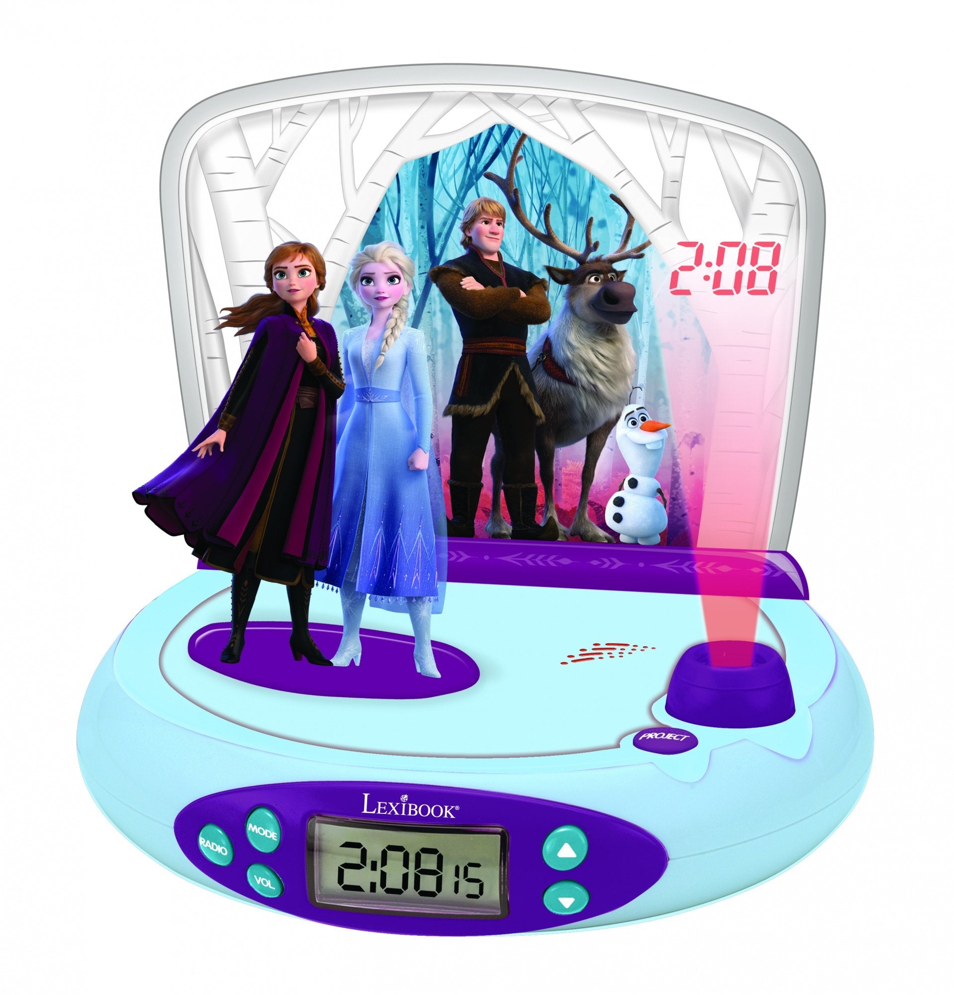 Reloj Despertador Proyector 3d Frozen Disney