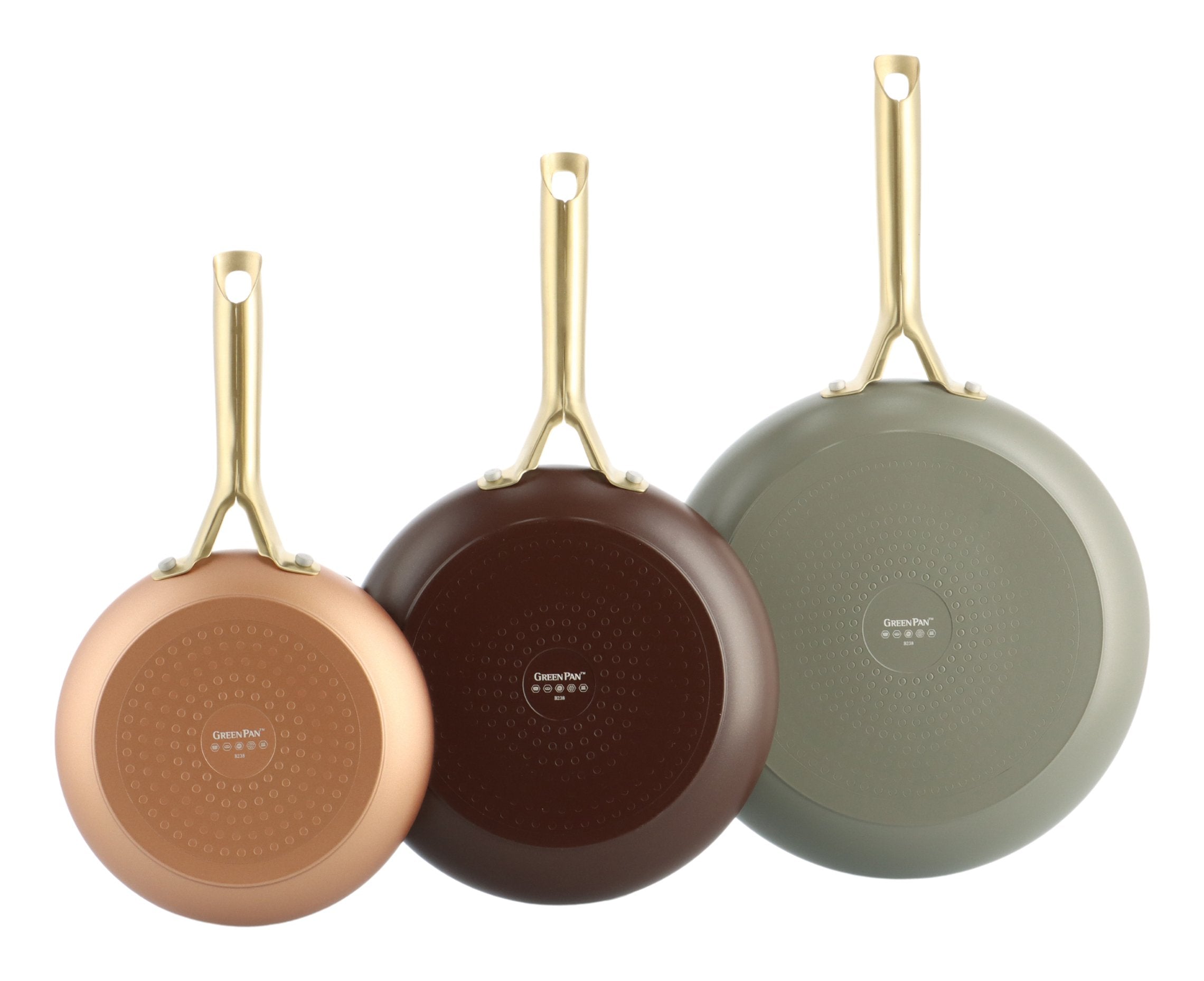 Greenpan Shades Bratfpannenset 3-Tlg., 20+24+28cm Terra