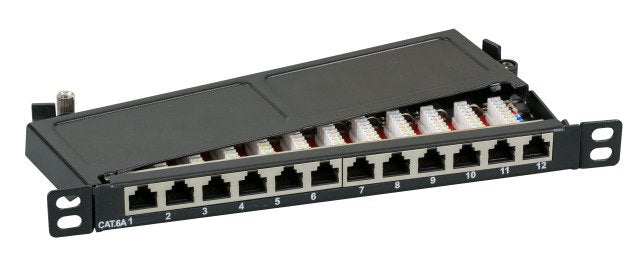 Efb Mini-Patchpanel Stp 12xrj45 Cat.6a, 10 0,5he, Ral7035 Grau
