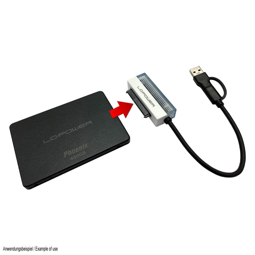 Lc-Power Lc-Ada-Usb-Sata-25 Tarjeta Y Adaptador De Interfaz
