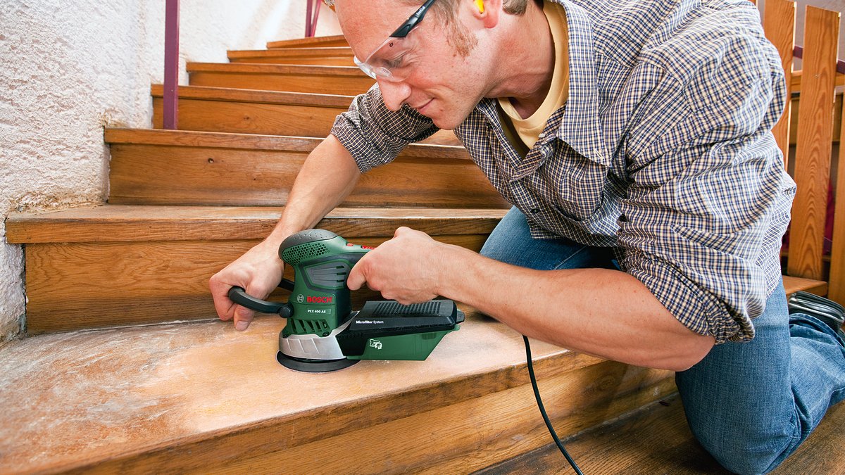 EAN 3165140594431 - Bosch PEX 400 AE Lijadora rotorbital 26000 OPM Verde 370 W imagen 3