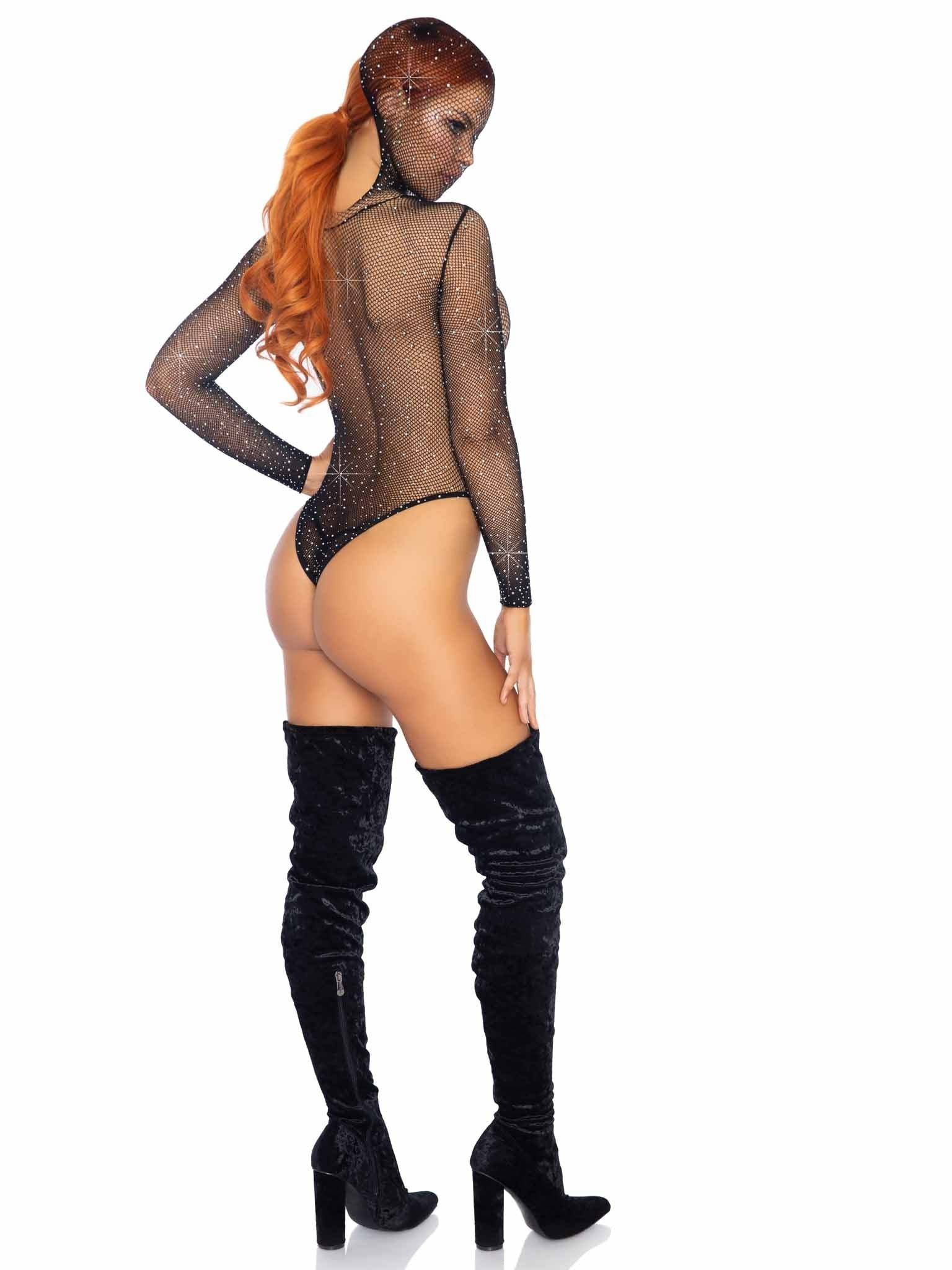 Leg Avenue - Kink Teddy Cuerpo De Red Con Brillantes