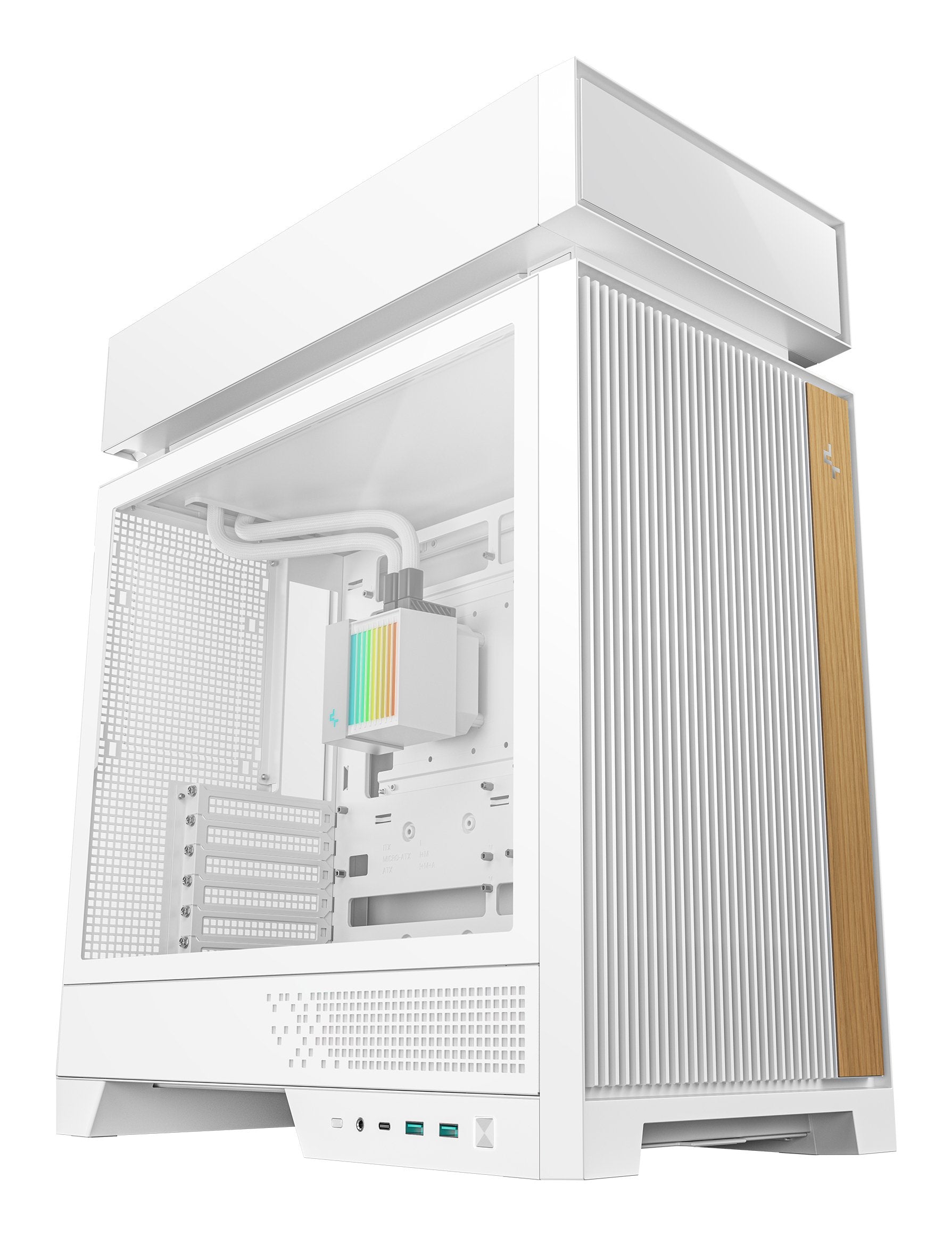 Caja Pc Deepcool Cl6600 Wh Atx 360 Aio Blanco
