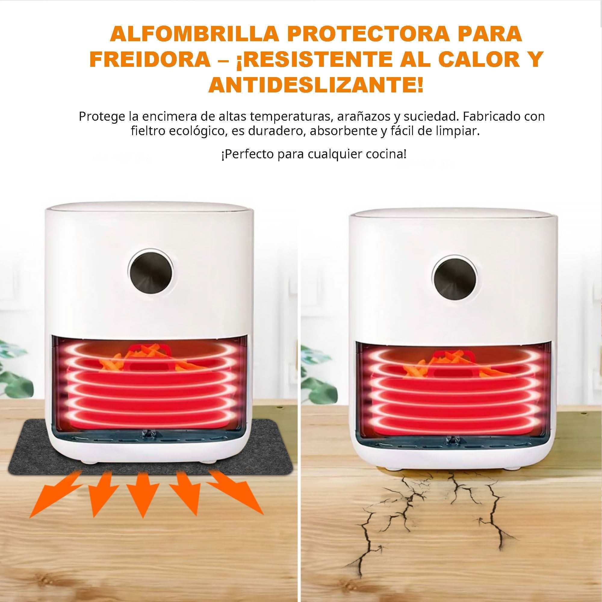 Extralink Home Schutzmatte Für Air Fryer, 60x45 Cm