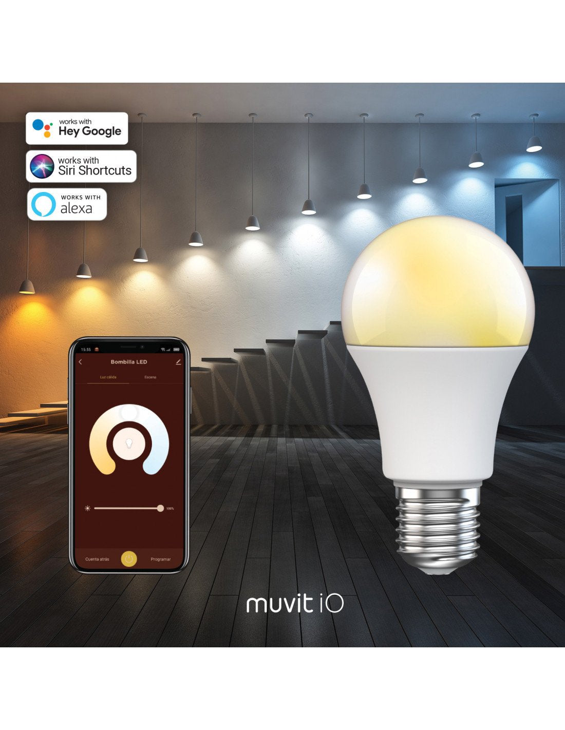 Bombilla Muvit Io A60 E27 8w Cct