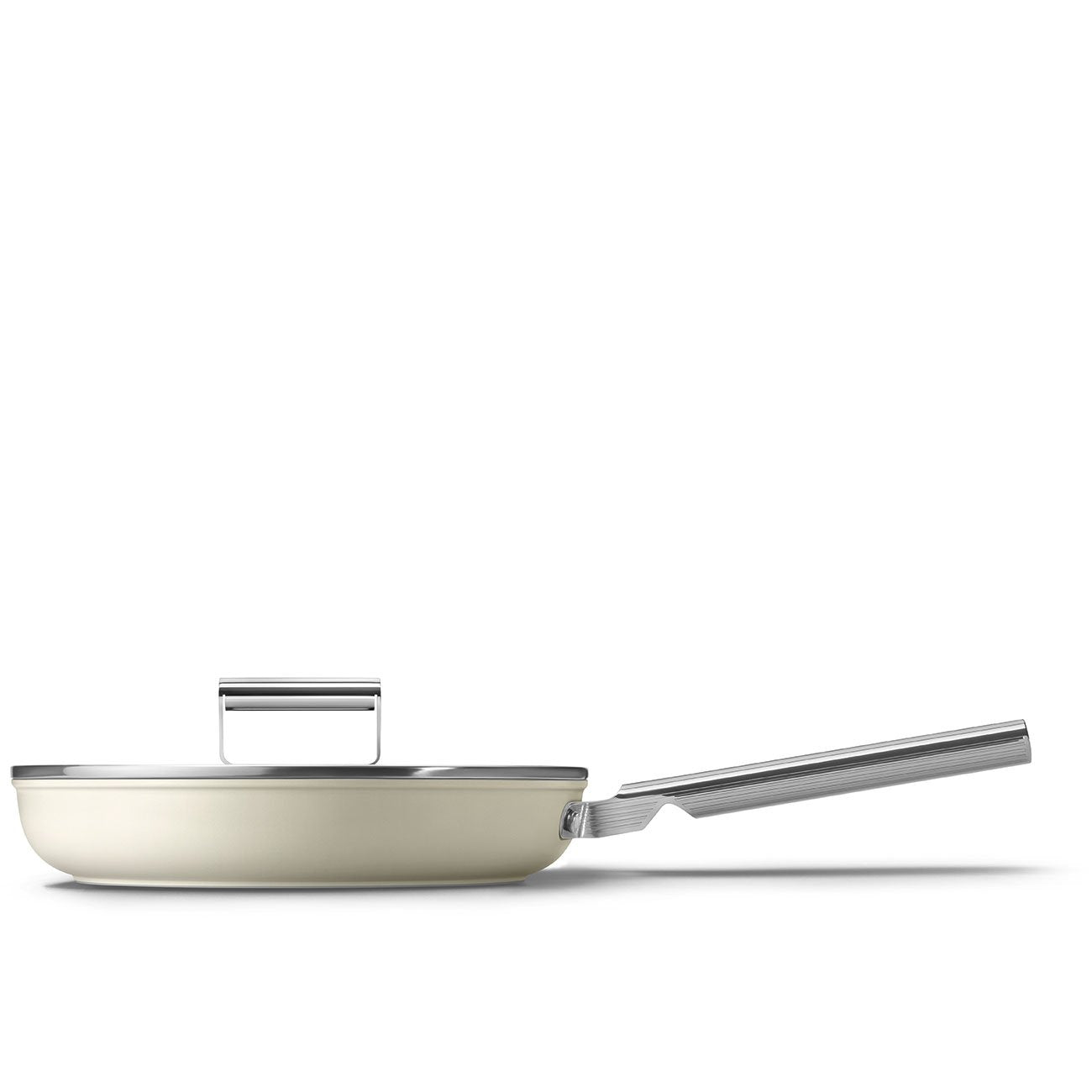 Smeg Fpf2802crm Bratpfanne, 28 Cm, Keramik, Edelstahlgriff, Mattcreme