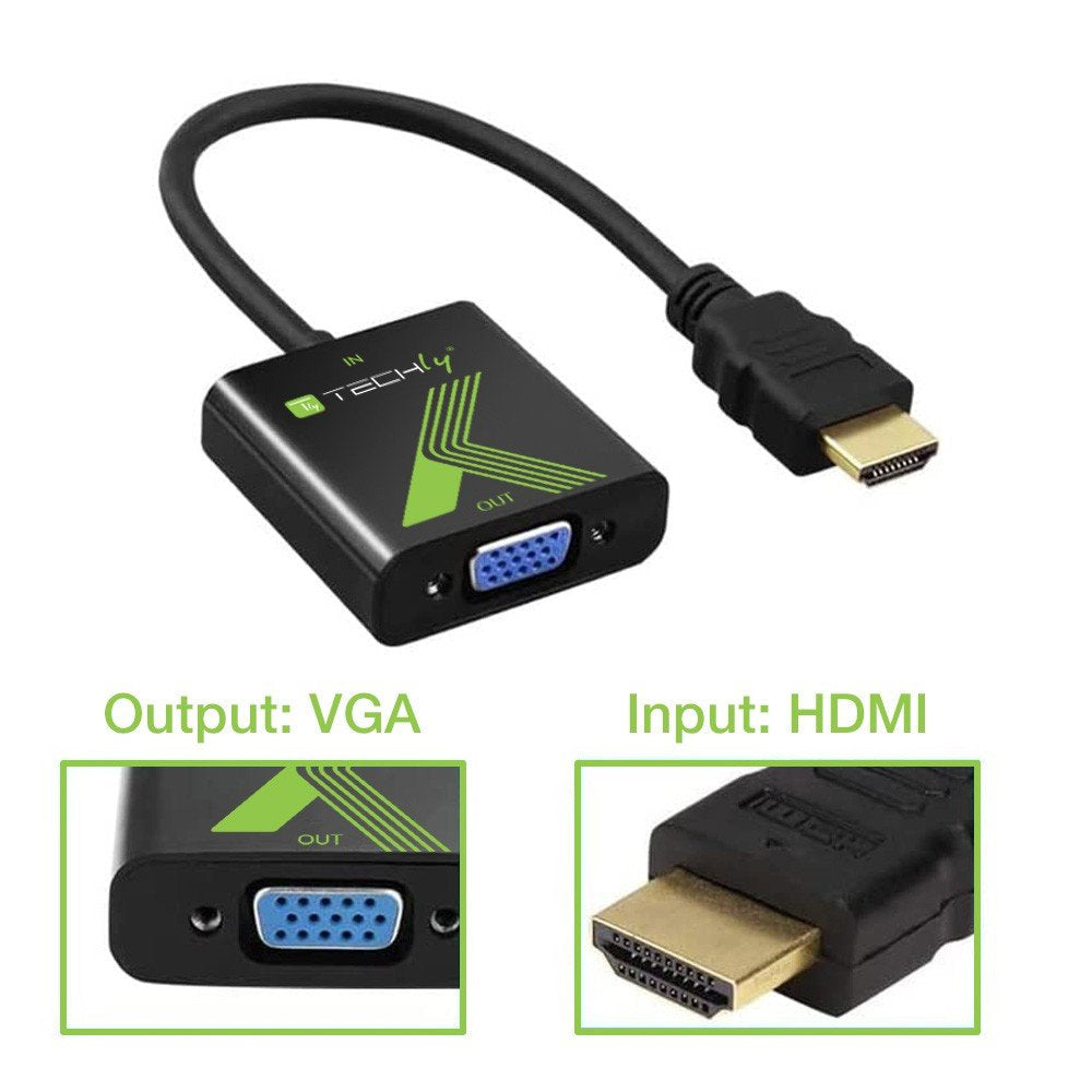 Techly Idata Hdmi-Vga2 Adaptador Hdmi A S-Vga D-Sub15 M/F