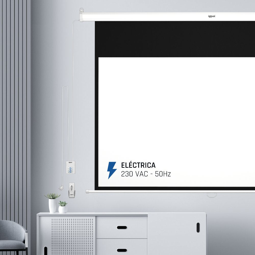 Iggual Pantalla Elec. Pano.92" 203x114 Cm Contrem