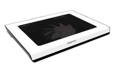 Approx Base Refrigeradora Appnbc06w Para Portatiles Hasta 15.6\1 1x Ventilador 14cm 2x Led Azul 2xusb