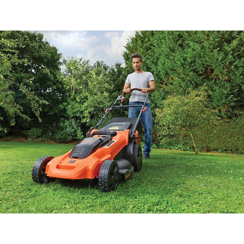 Cortacésped Inalámbrico Black+Decker Clma4825l2, 36 Voltios Naranja/Negro, 2 Baterías De Iones De Litio De 2,5 Ah Clma4825l2-Qw
