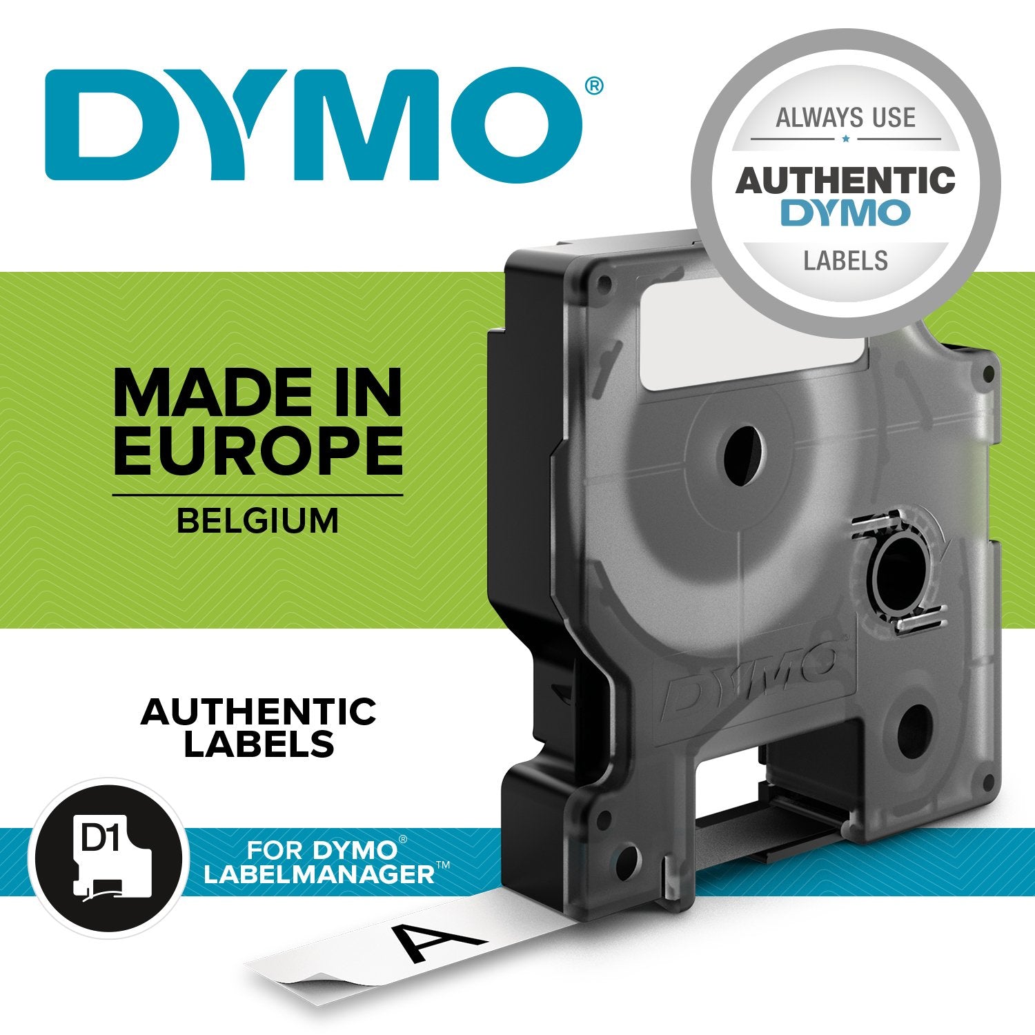 Dymo Cinta De Transferencia Termica D1 45011. Azul Sobre Transparente De 12mmx7m . Poliester Autoadhesiva