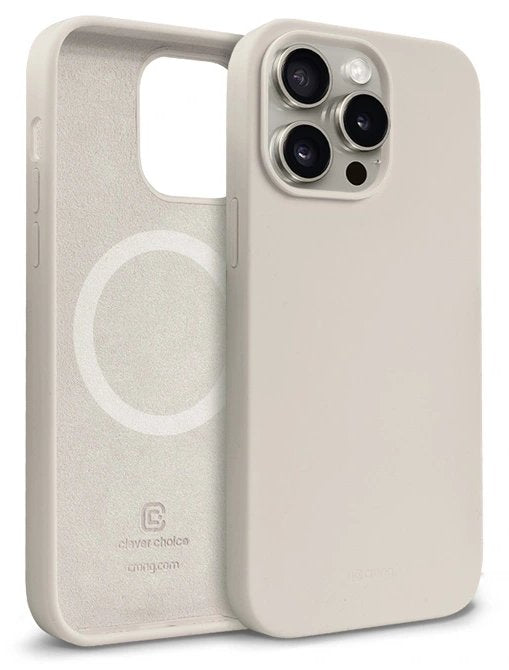 Crong Color Cover Magnetic - Etui Iphone 15 Pro Magsafe (Kamienny Bez)