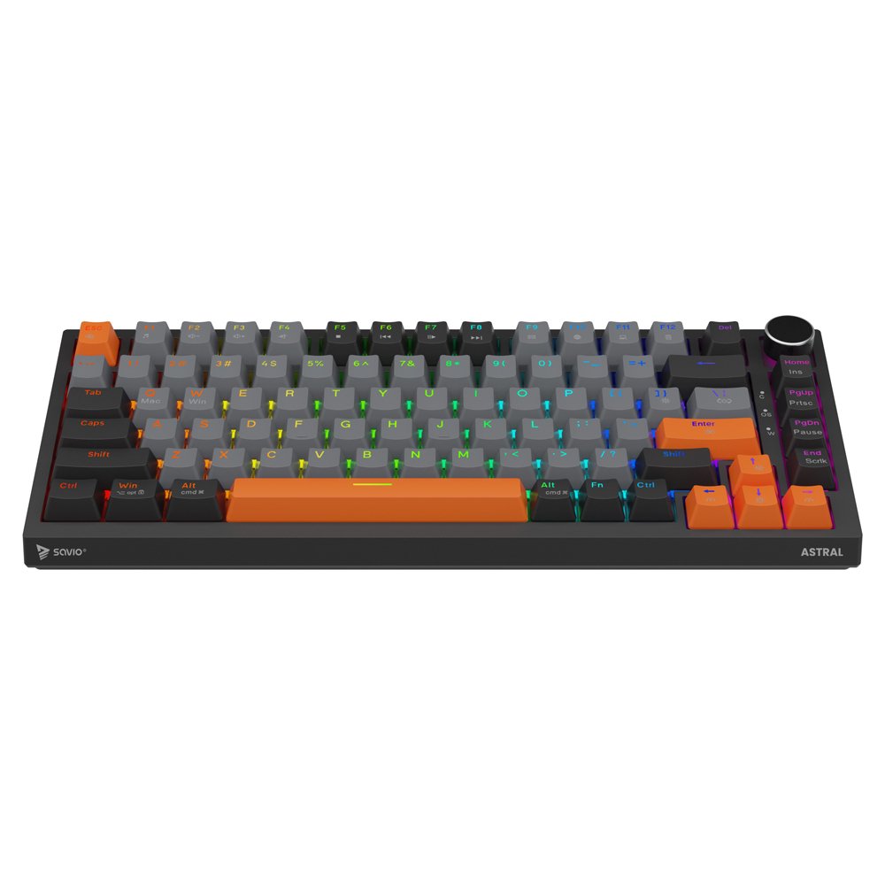 Savio Astral Black Jade 3 Colours Teclado Juego Usb Qwerty Internacional De Ee.Uu. Negro