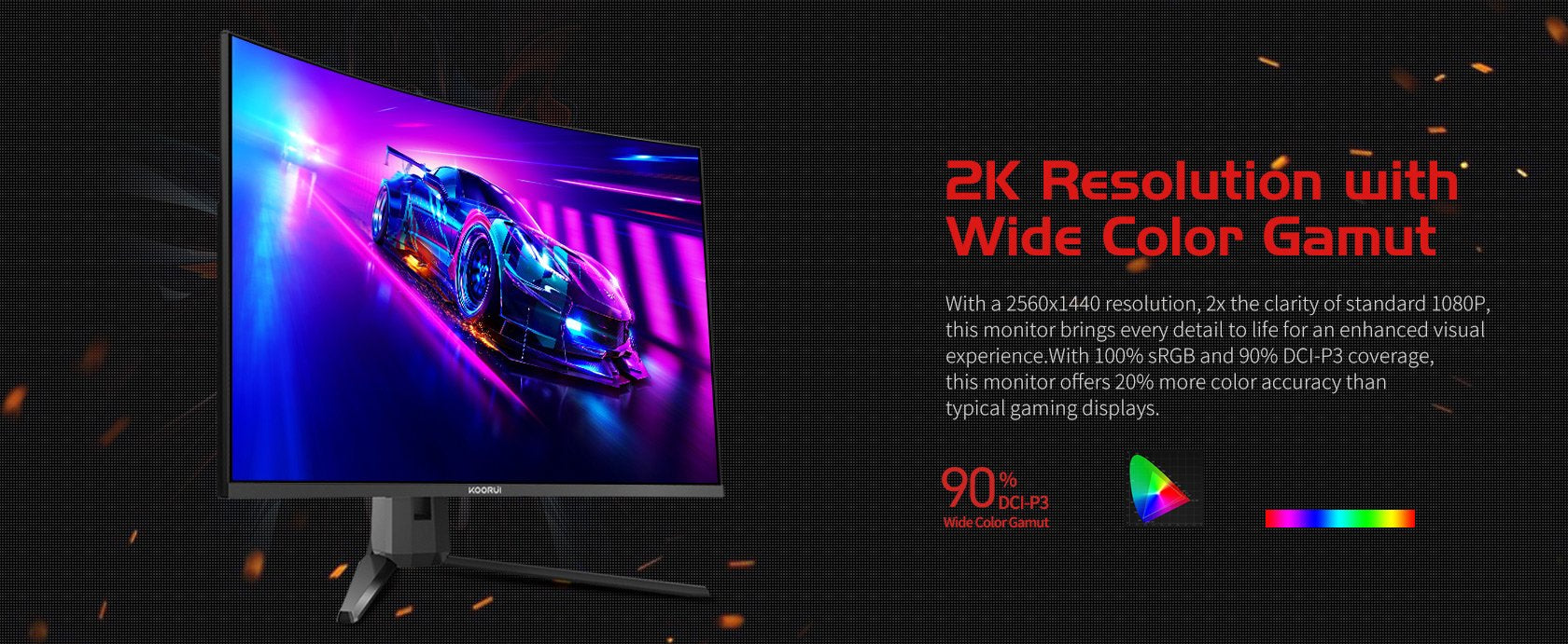 Koorui G3221sc Qhd Curved Gaming Monitor 80 Cm (31,5 Zoll)