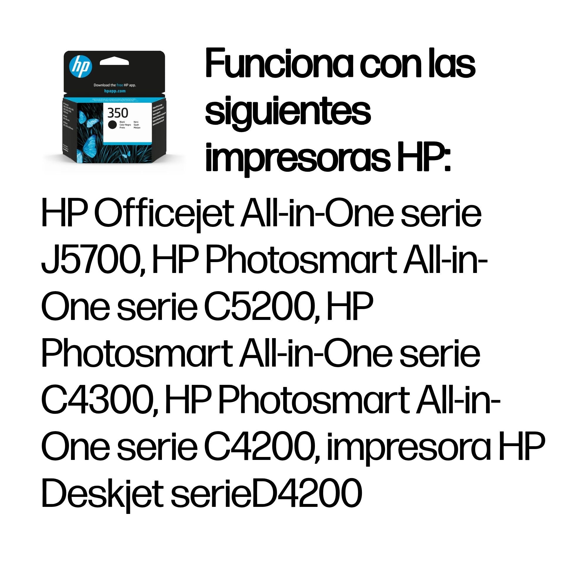 EAN 0808736844567 - HP 350 Black Original Ink Cartridge cartucho de tinta 1 pieza(s) Rendimiento estándar imagen 2