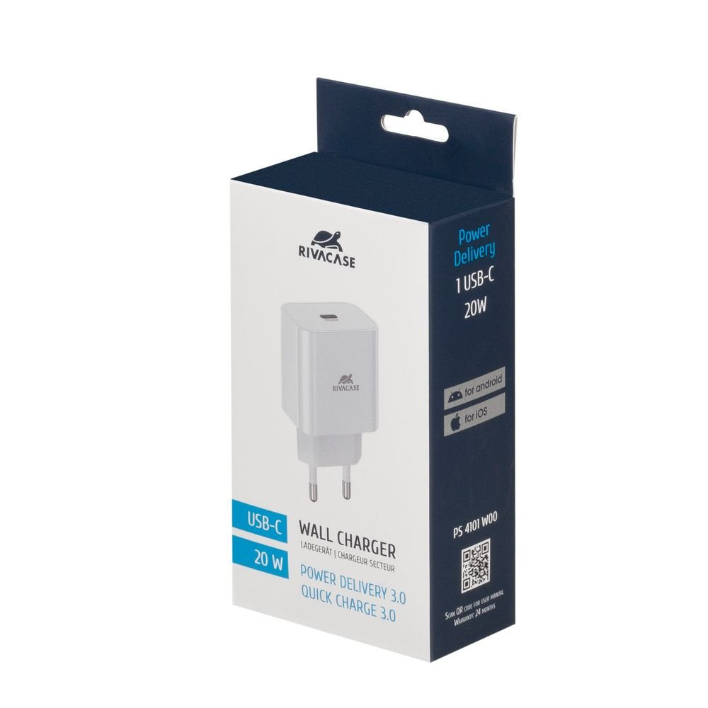 Mobile Charger Wall/White Ps4101 Wd4 Rivacase