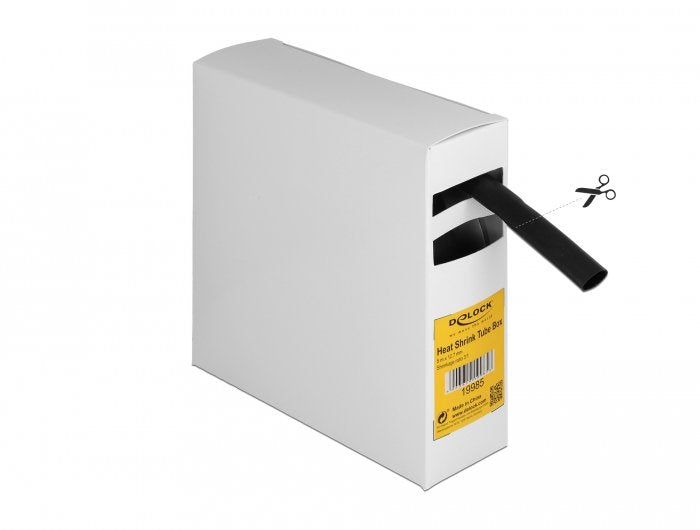 Schrumpfschlauch Box, Mit Innenkleber, Schrumpfungsrate 3:1, 5 M X 12,7 Mm Schwarz