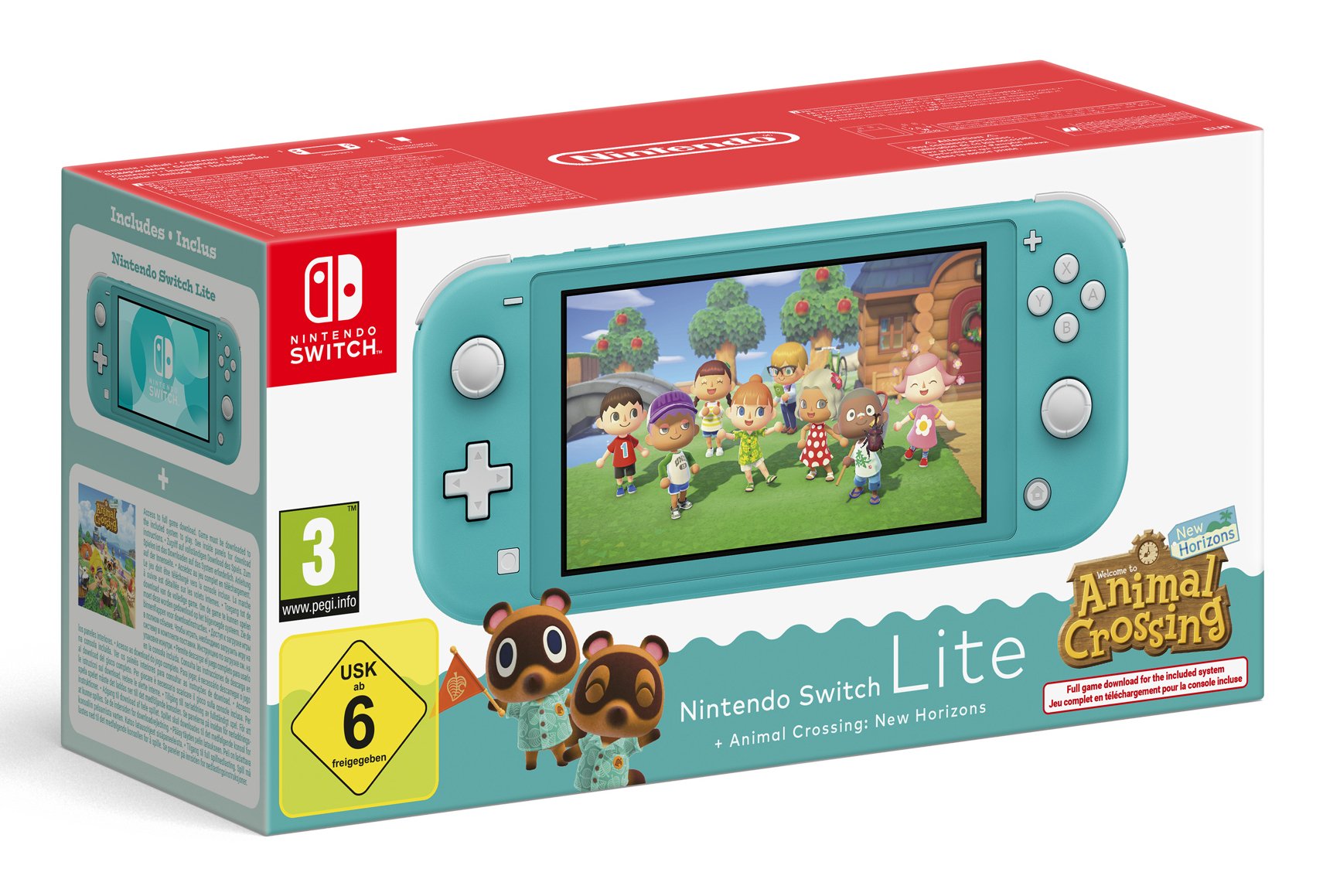 EAN 45496546083 - Nintendo Switch Lite Animal Crossing videoconsola portátil 14 cm (5.5") 32 GB Pantalla táctil Wifi Turquesa imagen 1