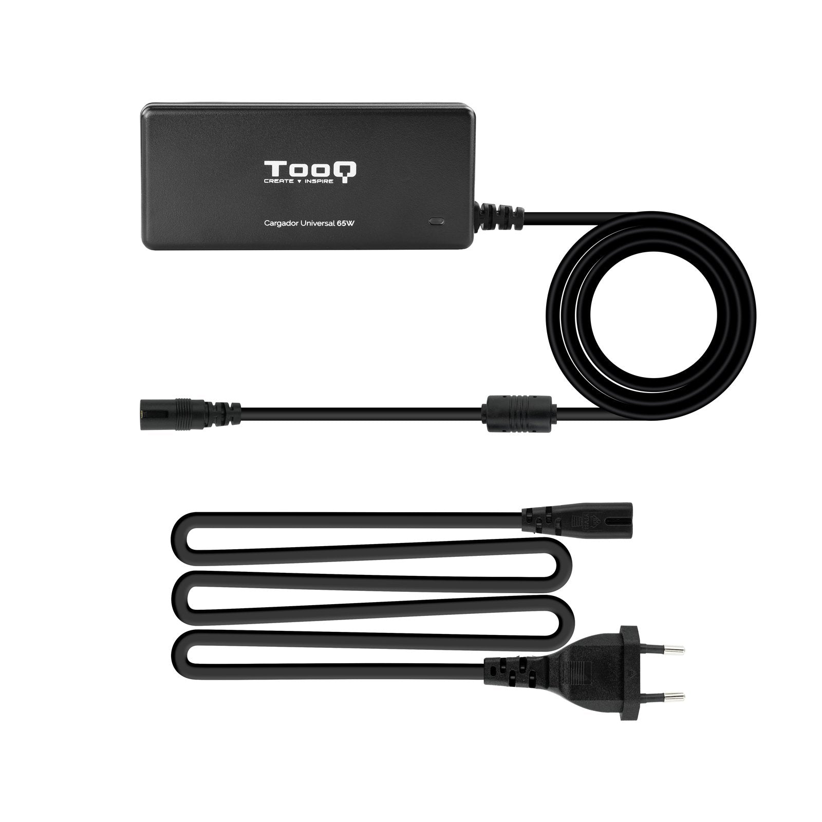 Tooq Cargador Universal Automatico Para Portatil 65w - Usb - 8 Adaptadores - Voltaje 18.5-20v