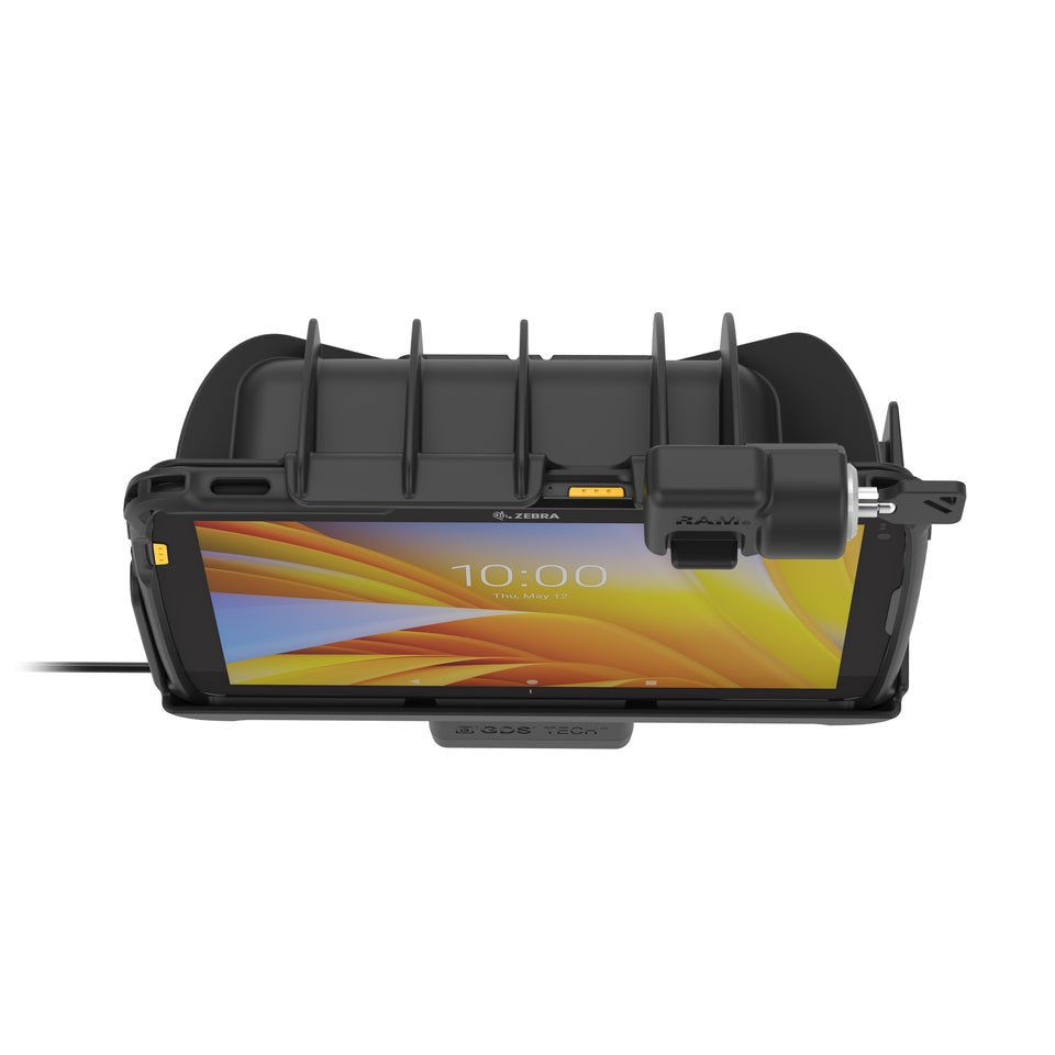 Unpkd Ram Power Only Keyed Locking Cradle For Zebra Et40/45 10  With Zebra Exoskeleton