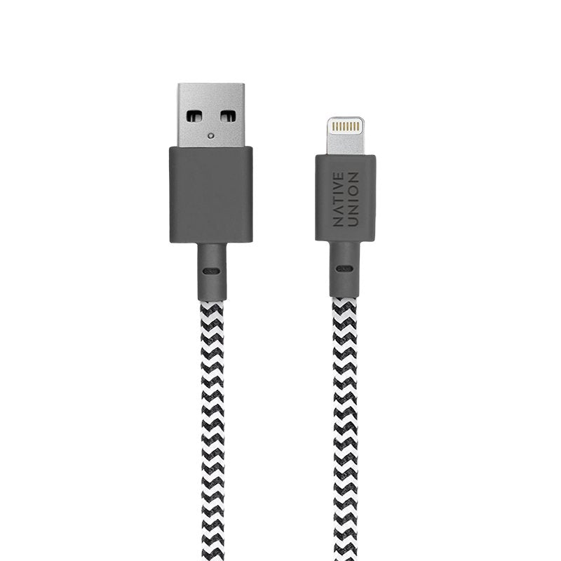 Native Union Belt Cable Usb-A To Lightning 3m Zebra