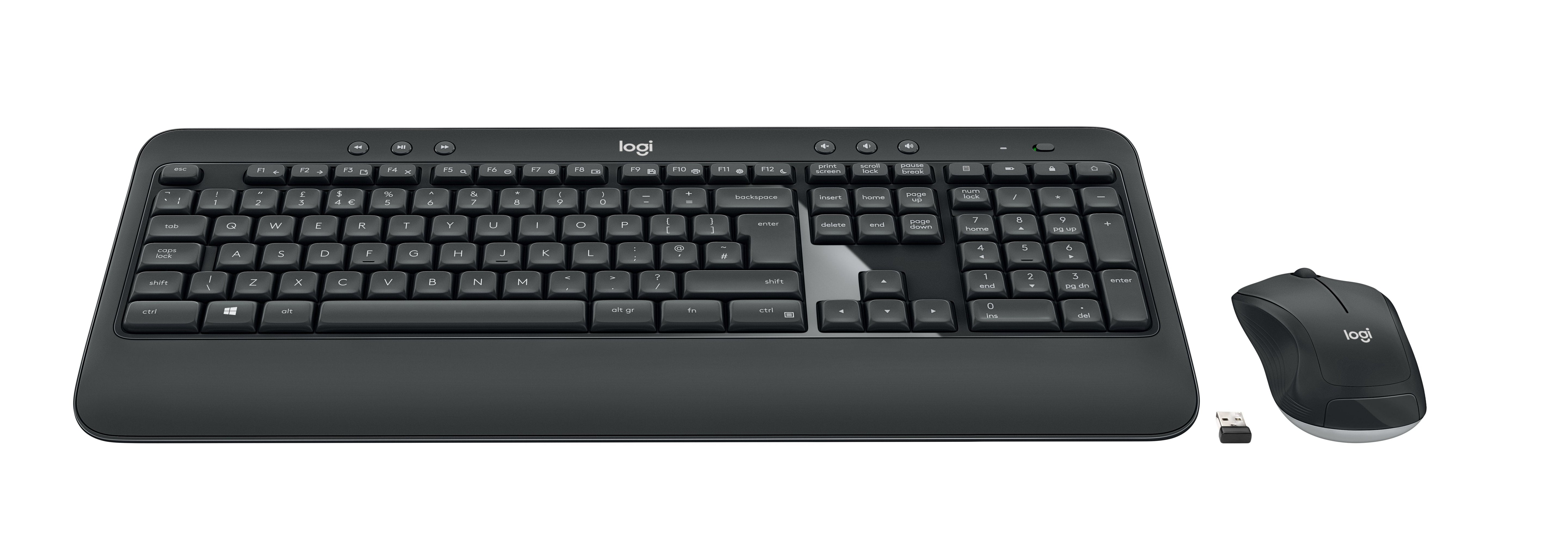 Teclado Nórdico Logitech Advanced Mk540 Ratón Incluido Usb Qwerty Negro, Blanco