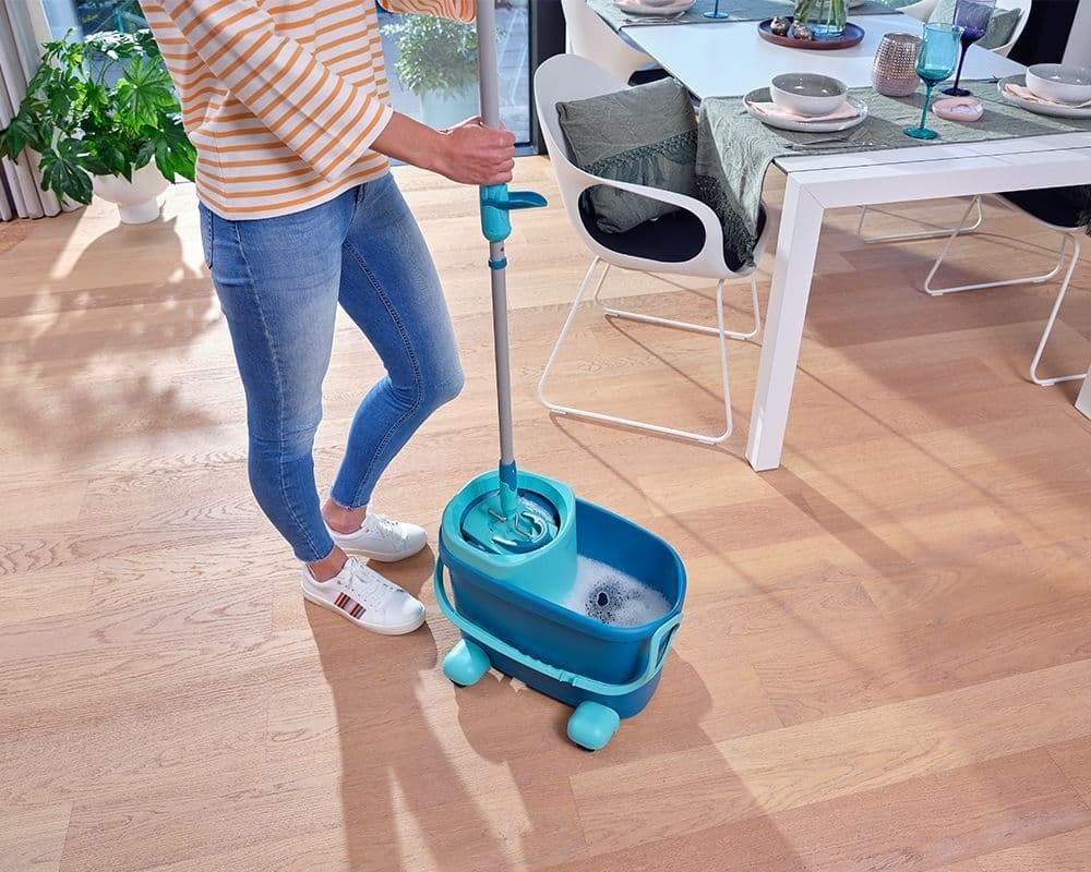 Fregona Leifheit 52121 Húmedo Microfibra Azul, Verde