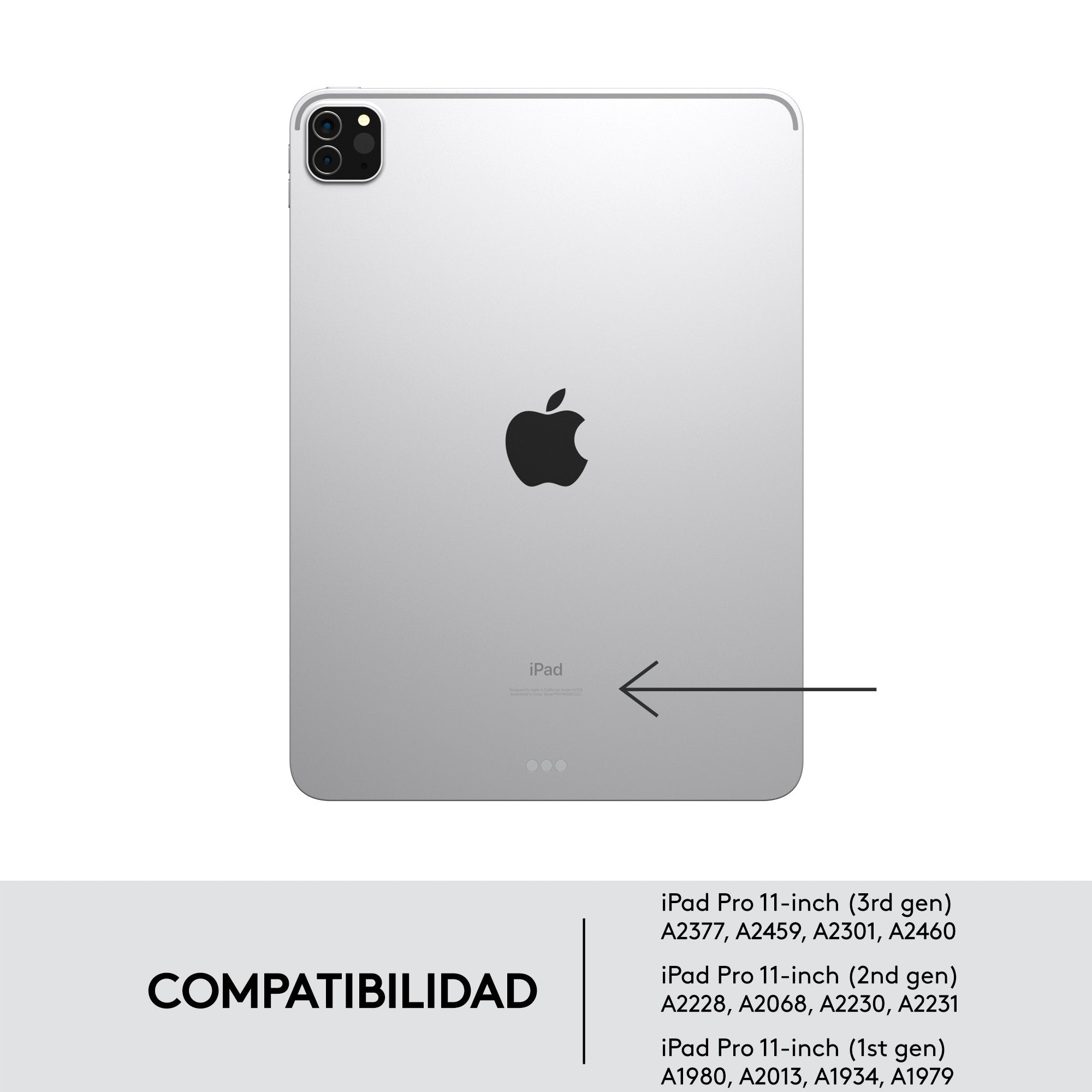 Logitech Combo Touch Funda Con Teclado Español Gris Para Ipad Pro 11" (1º/2º/3º Gen)