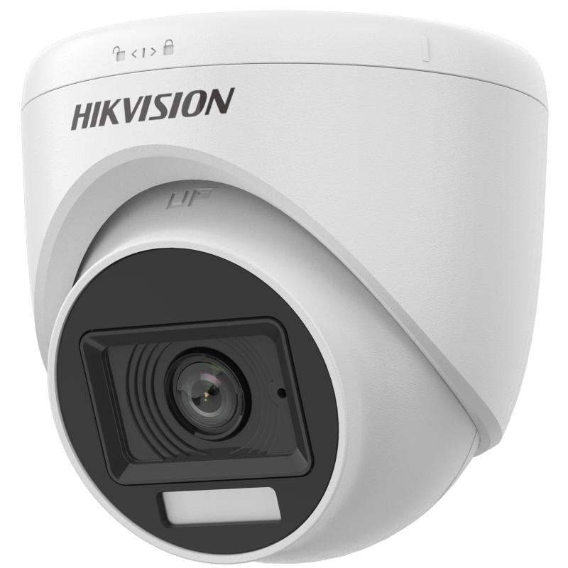 Hikvision Ds-2ce76d0t-Lpfs(2.8mm) Cámara Turret Fija De Audio Con Luz Híbrida Inteligente De 2mp