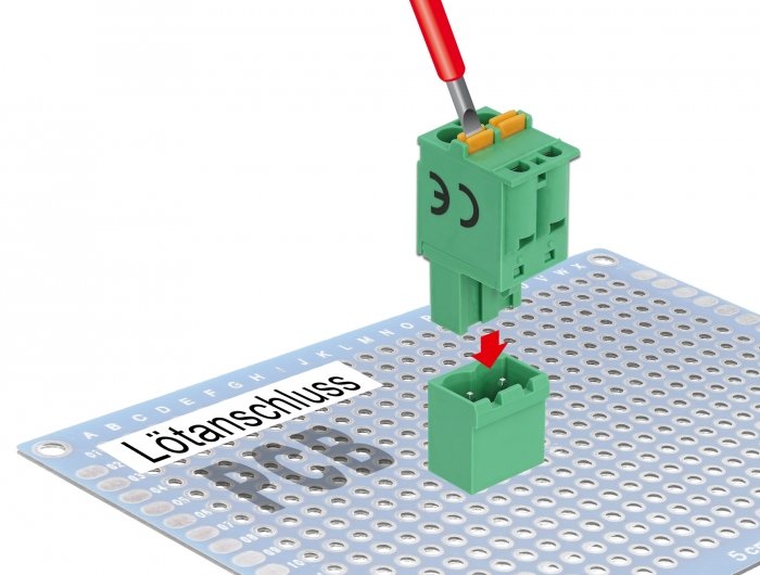 Terminalblock Set Für Platine 2 Pin 5,08 Mm Rastermass Vertikal
