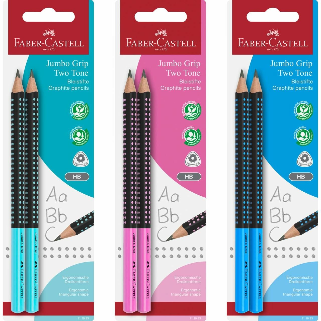 Faber-Camell Bleimift Jumbo Grip Two Tone 2xbs Bk