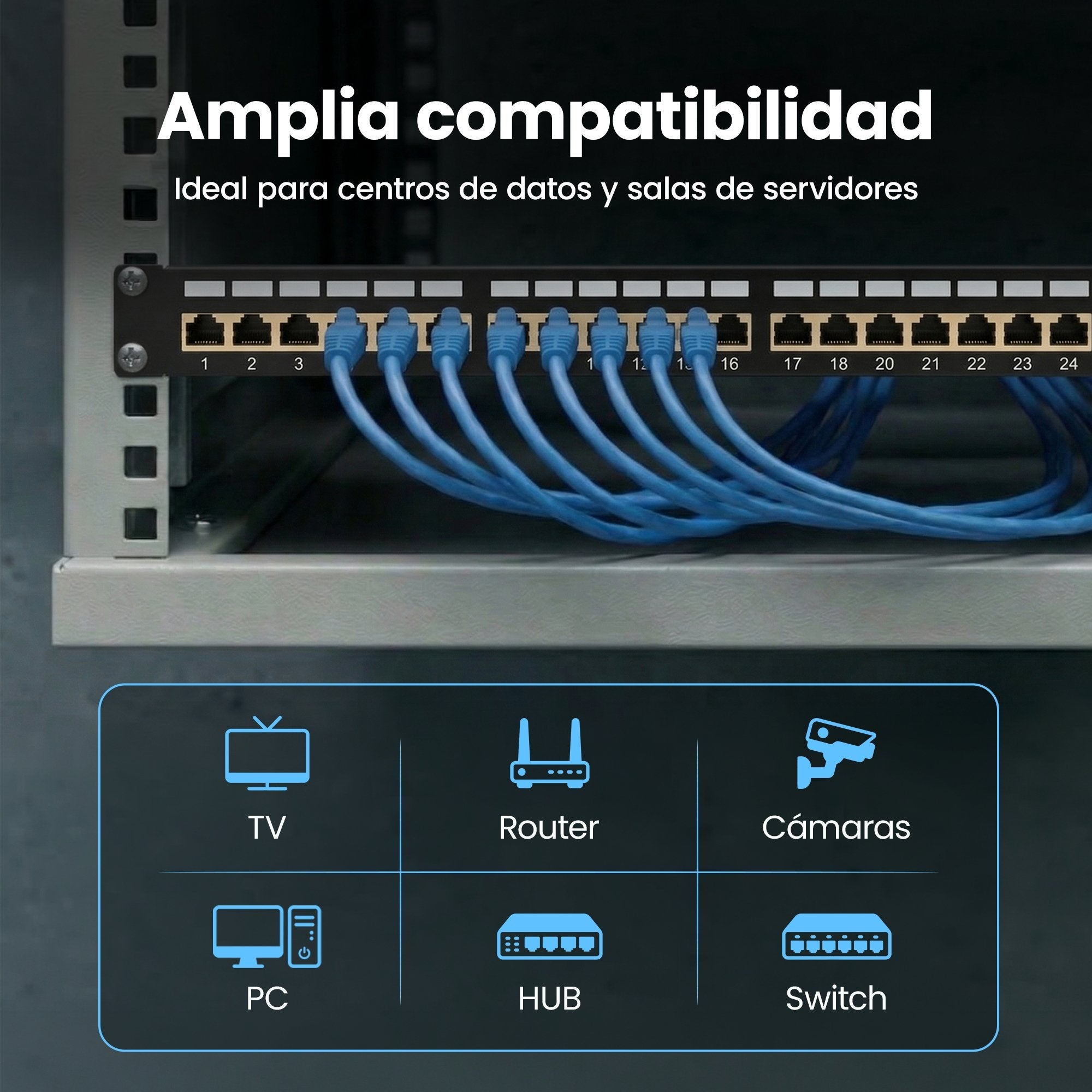 Extralink Cat6a Stp Patch Panel 24 Port - Cable - Cat 6a