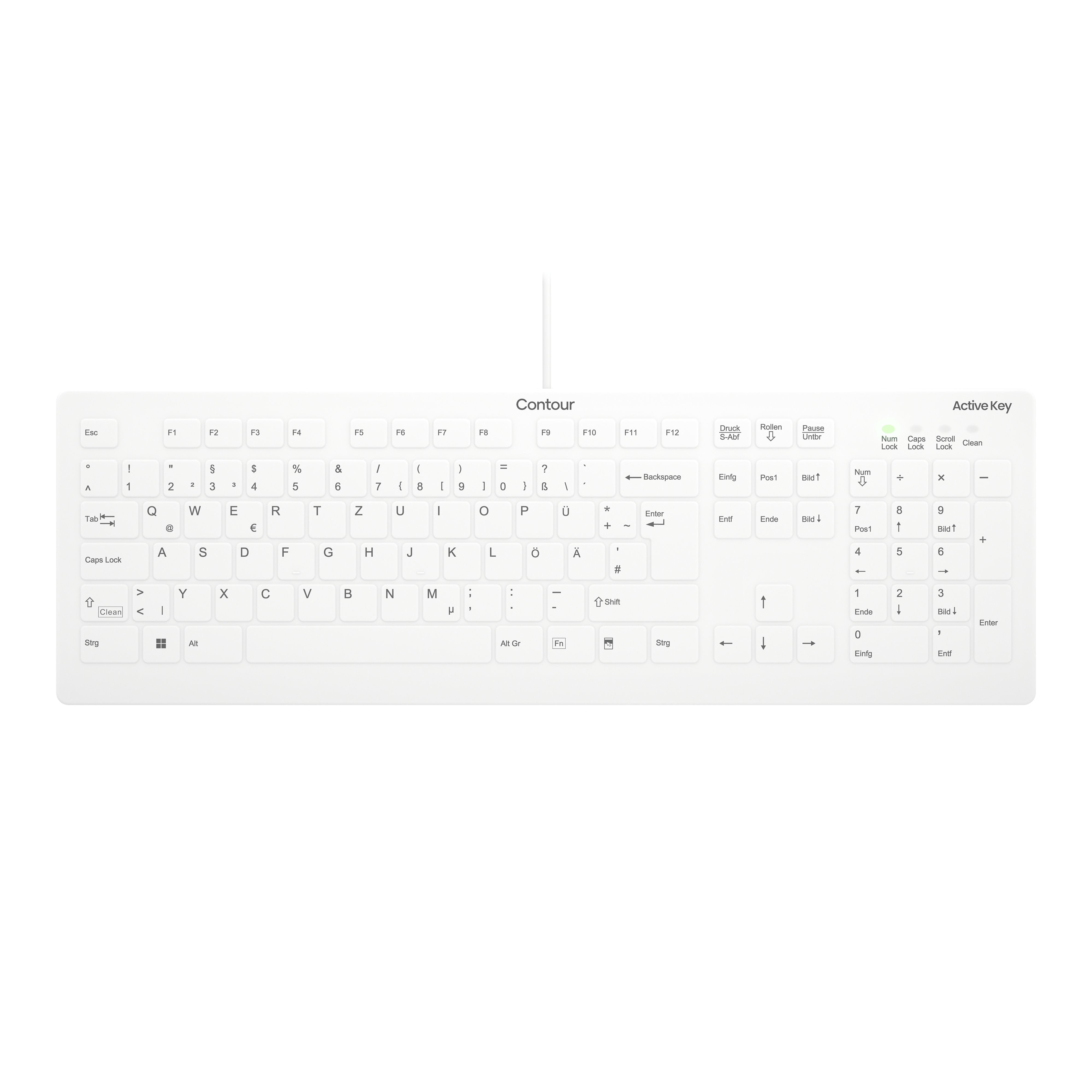 EAN 7061112753645 - Contour Design Active Key AK-C8112 teclado Médico USB QWERTZ Alemán Blanco imagen 1
