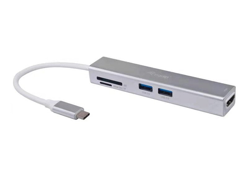 Adaptador Usb-C 5en1 Equip Hdmi  3 Puertos Usb 3.0  Lector De Tarjetas
