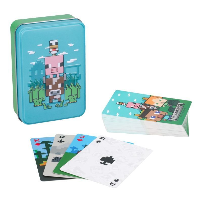 Baraja De Cartas En Caja Metálica Paladone Minecraft