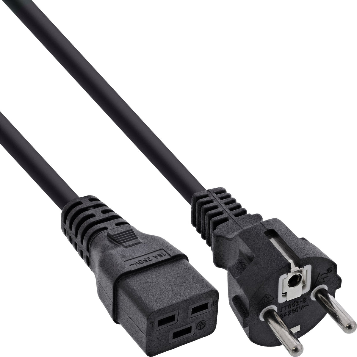Cable De Alimentación Inline 16a Tipo F Recto A Conector Iec Iec320/C19 5m