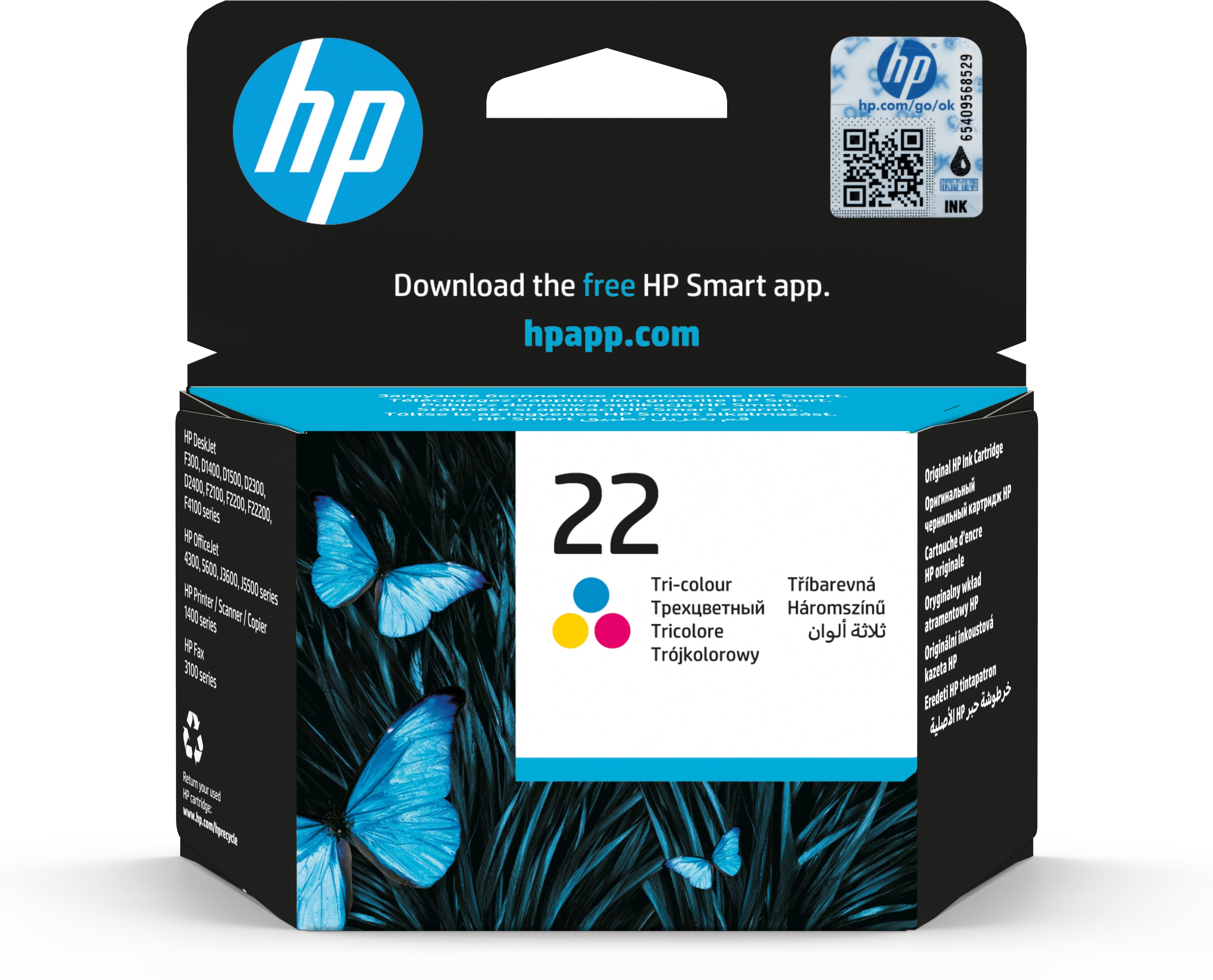 Tinta Original Hp 22 Tricolor