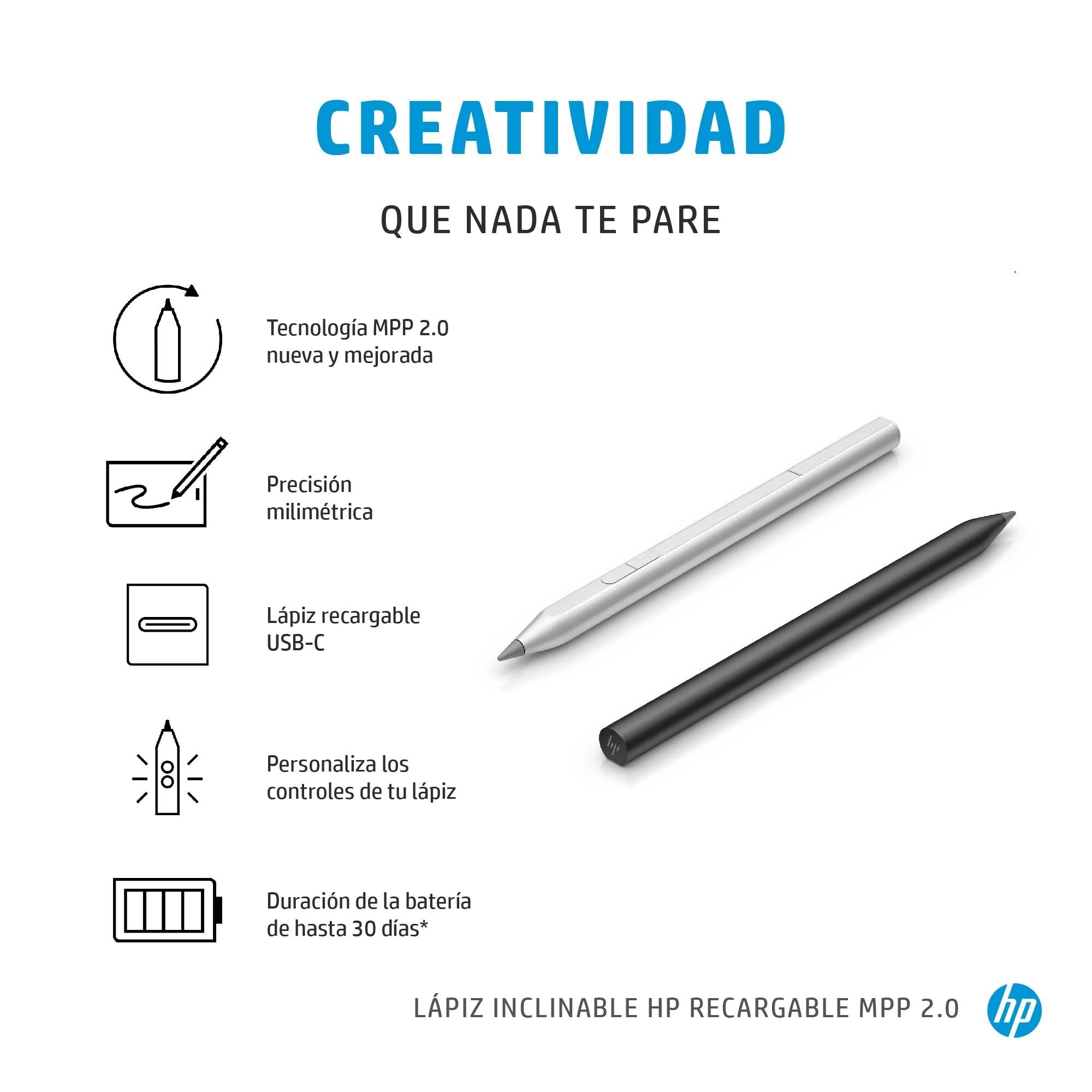 EAN 0194850725500 - HP Rechargeable MPP 2.0 Tilt Pen lápiz digital 10 g imagen 4