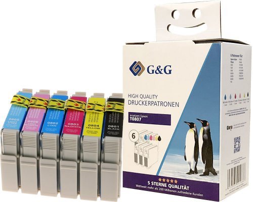 G&G Cartucho De Tinta Epson T0807/ C13t080740 Vorteilpack