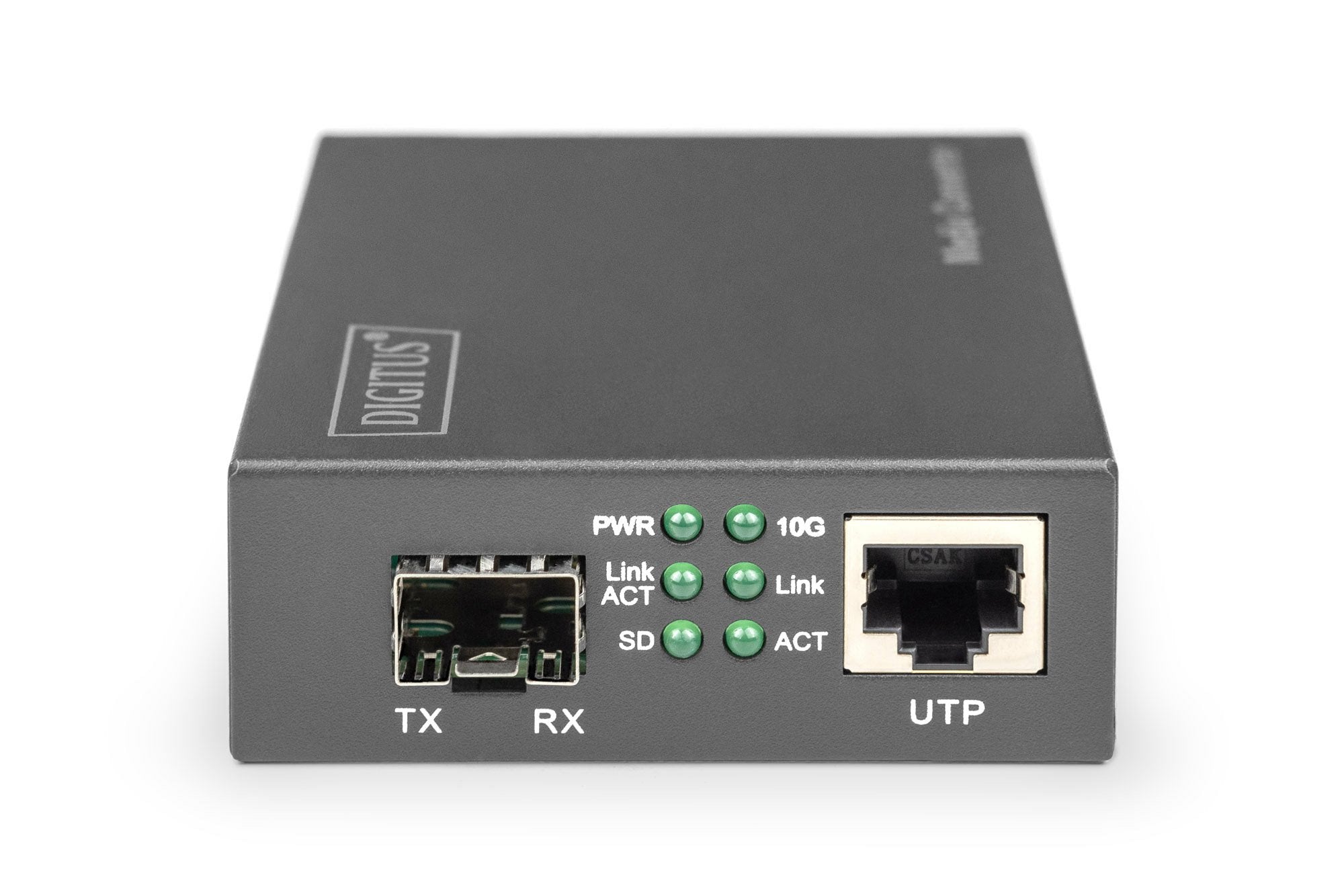 Convertidor De Medios Digitus 10 Gigabit Rj45 / Sfp 1g, 2.5g, 5g, 10g, 12v