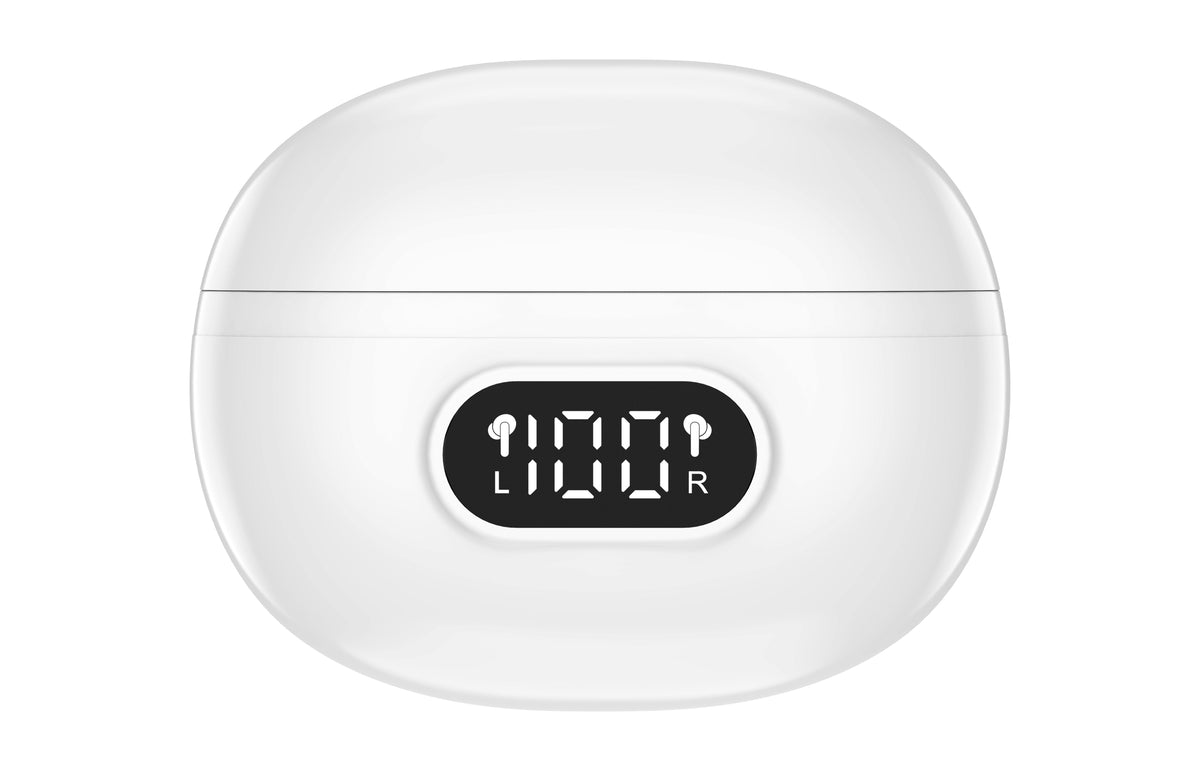 Auriculares Bluetooth Denver Inalambricos Con Enc (4 Microfonos) Blanco