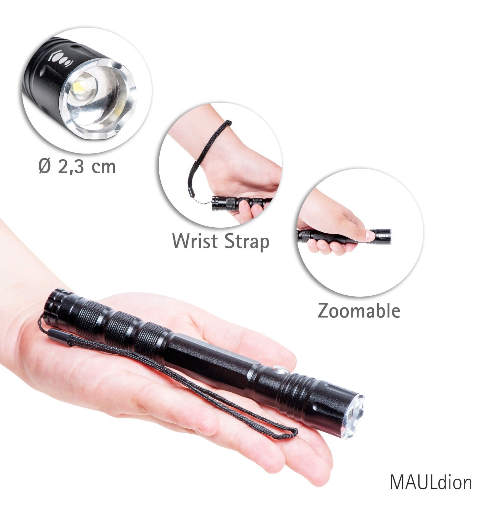 Linterna Led Maul Dion 17cm; 1w; Hasta 71m