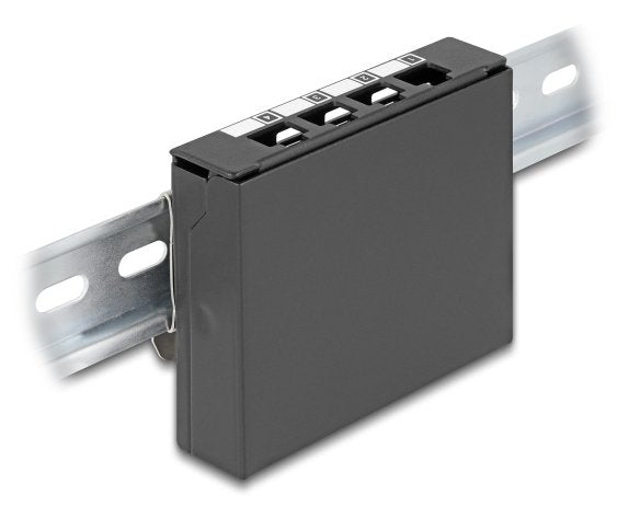 Delock Leergehäuse 4 Port Para Keystone Rj-Module Negro - Ar Montage An Tisch,