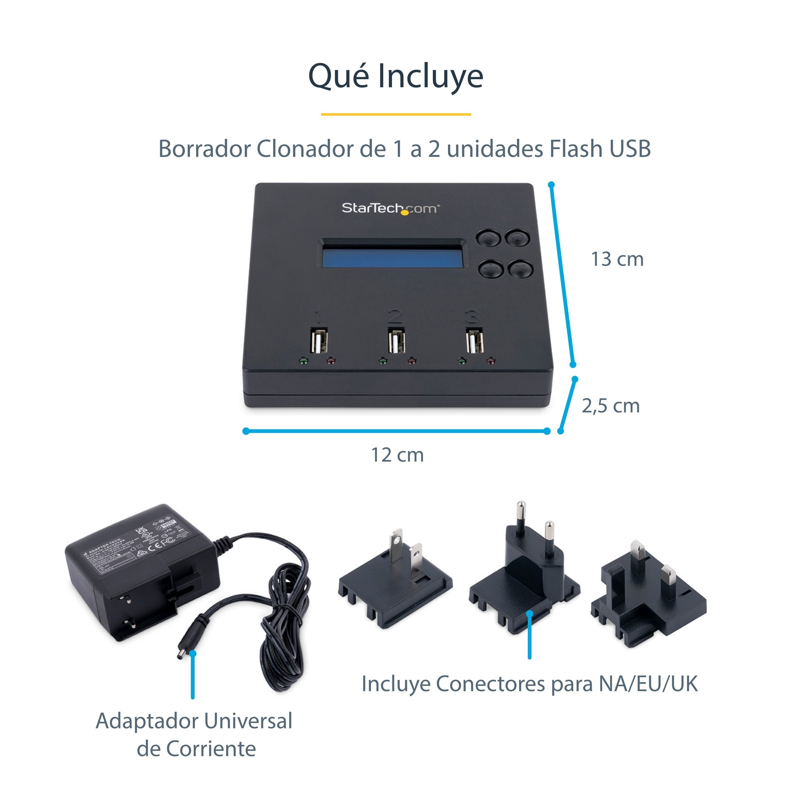 EAN 0065030849944 - StarTech.com USBDUP12 duplicador de datos y soporte Duplicador de pendrives Azul 2 copias imagen 13